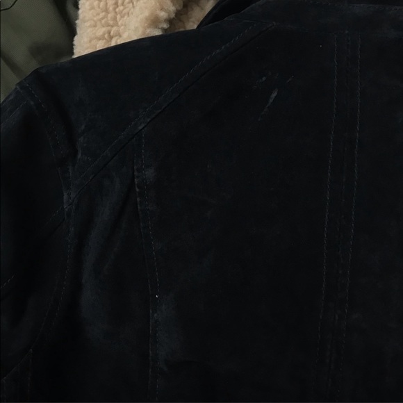 BLANK NYC Black 100% Suede Leather Moto Jacket - Picture 5 of 7